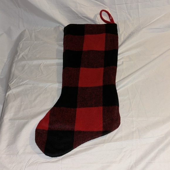 20” Red & Black Plaid Stocking NWT - Picture 3 of 5